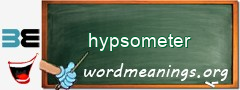 WordMeaning blackboard for hypsometer